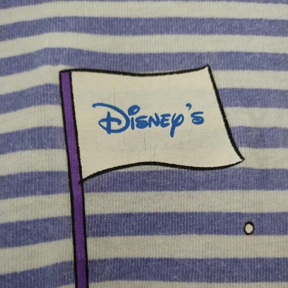 Vintage 90s Disney's Blizzard Beach - Ice Gator - RARE Striped T-Shirt - NO TAG - Picture 6 of 8